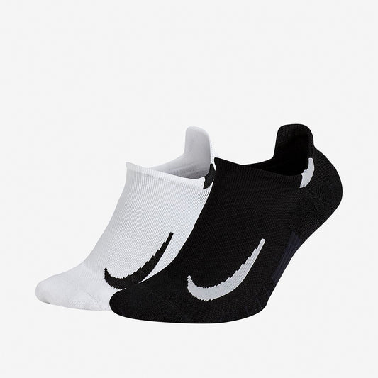 NIKE MULTIPLIER NO SHOW SOCKS (2 PACK) - WHITE/BLACK