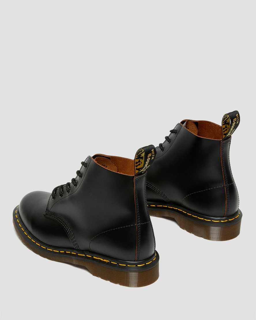 DR MARTENS VINTAGE 101 LEATHER ANKLE BOOTS - BLACK QUILON