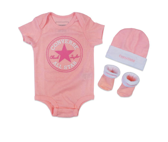 CONVERSE CT NEWBORN BABY CLASSIC 3PC SET - PINK