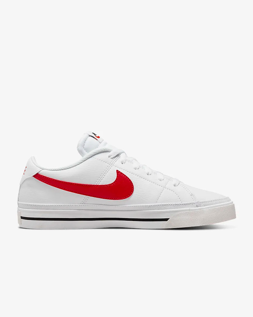 NIKE COURT LEGACY NN - WHITE/UNIVERSITY RED-BLACK