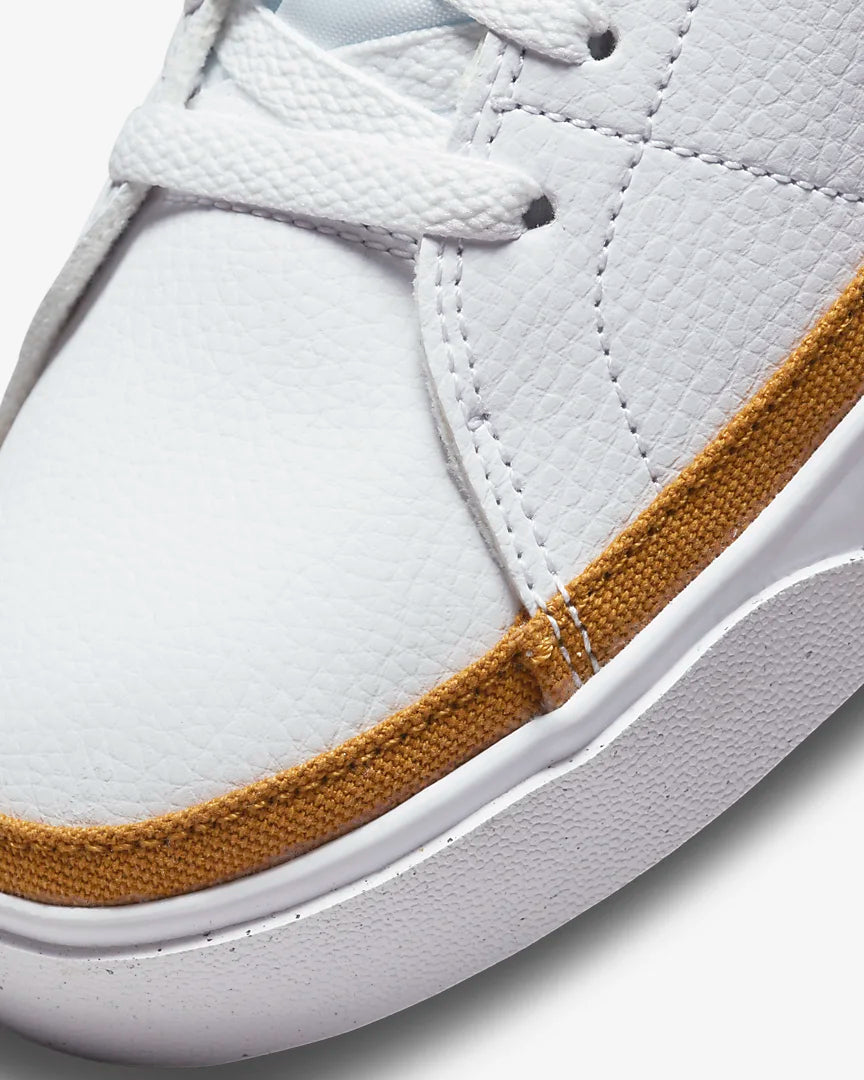 NIKE COURT LEGACY - WHITE/BLACK-DESERT OCHRE