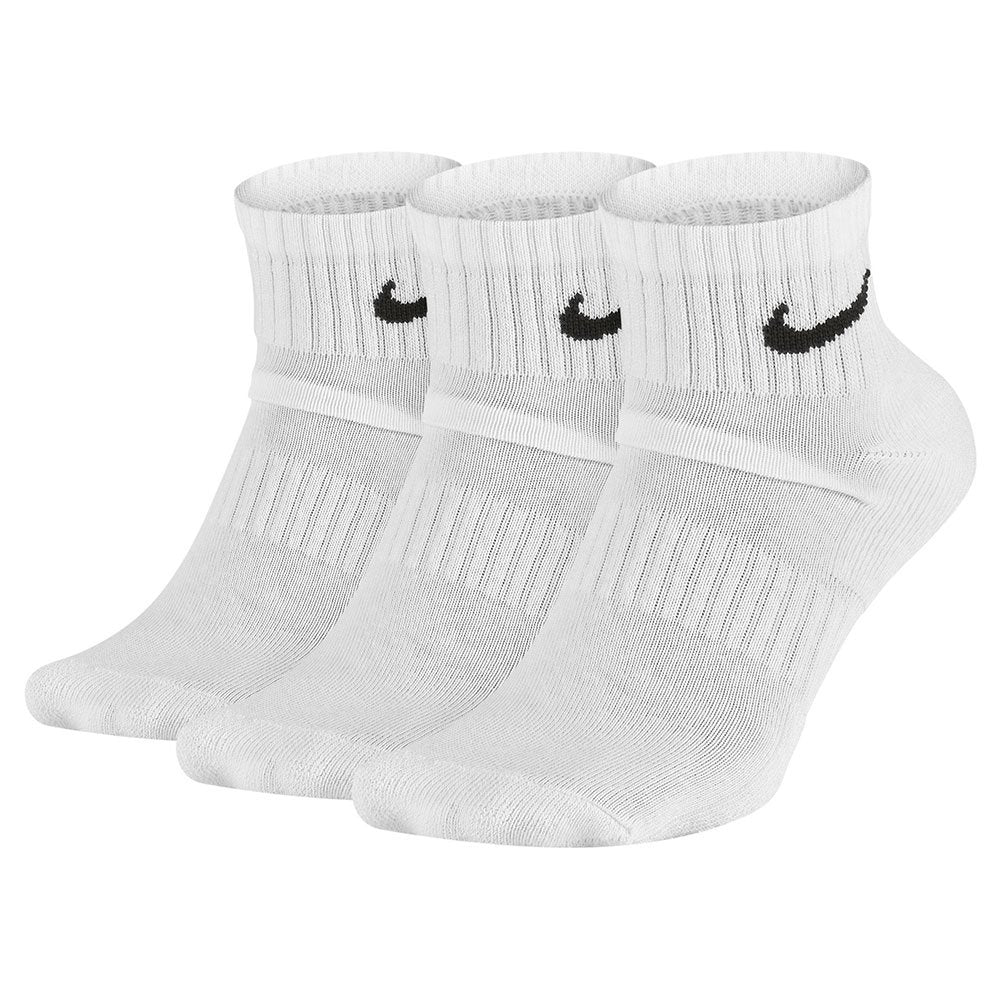 NIKE EVERYDAY CUSHION 3 PACK SOCKS - WHITE