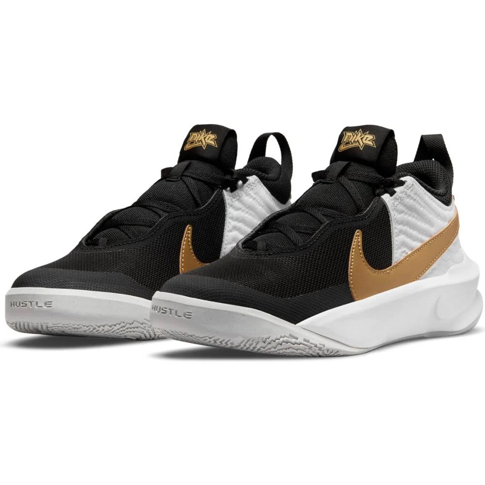 NIKE YOUTH TEAM HUSTLE D 10 - BLACK/METALLIC GOLD-WHITE