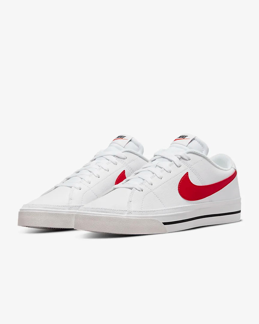 NIKE COURT LEGACY NN - WHITE/UNIVERSITY RED-BLACK