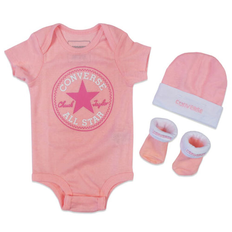 CONVERSE CT NEWBORN BABY CLASSIC 3PC SET - PINK