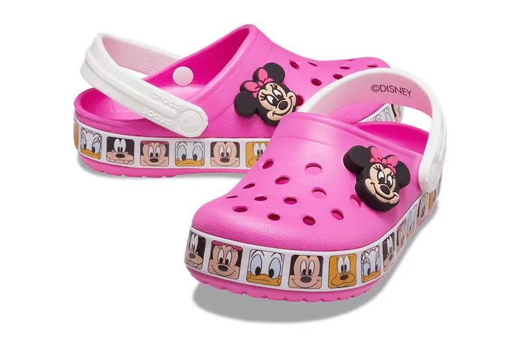 CROCS INFANT MINNIE MOUSE BAND CLOG - ELECTRIC PINK