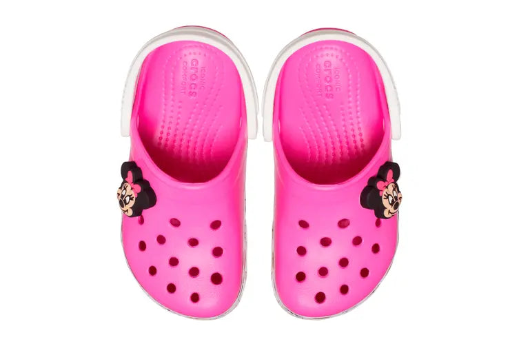 CROCS INFANT MINNIE MOUSE BAND CLOG - ELECTRIC PINK