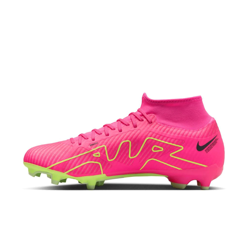 NIKE ZOOM SUPERFLY 9 ACADEMY FG/MG - PINK BLAST/VOLT-GRIDIRON