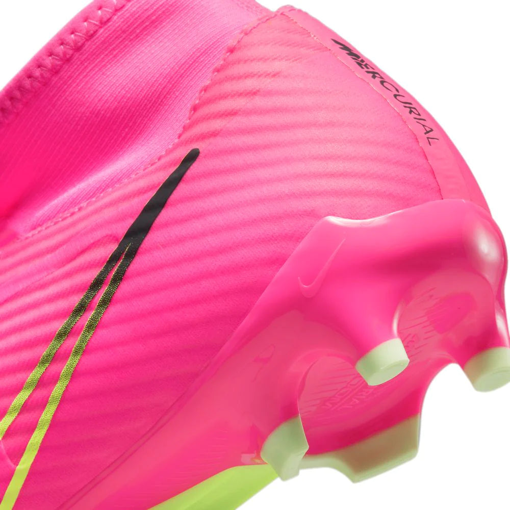 NIKE ZOOM SUPERFLY 9 ACADEMY FG/MG - PINK BLAST/VOLT-GRIDIRON