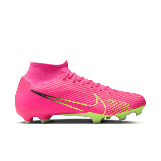 NIKE ZOOM SUPERFLY 9 ACADEMY FG/MG - PINK BLAST/VOLT-GRIDIRON