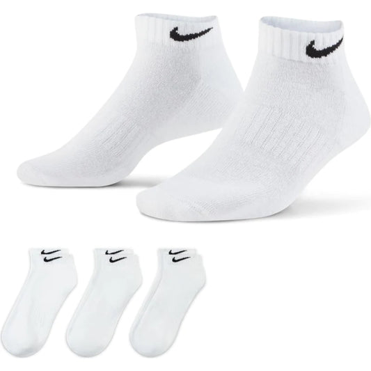 NIKE EVERYDAY COTTON CUSHIONED SOCKS (3 PACK) - WHITE