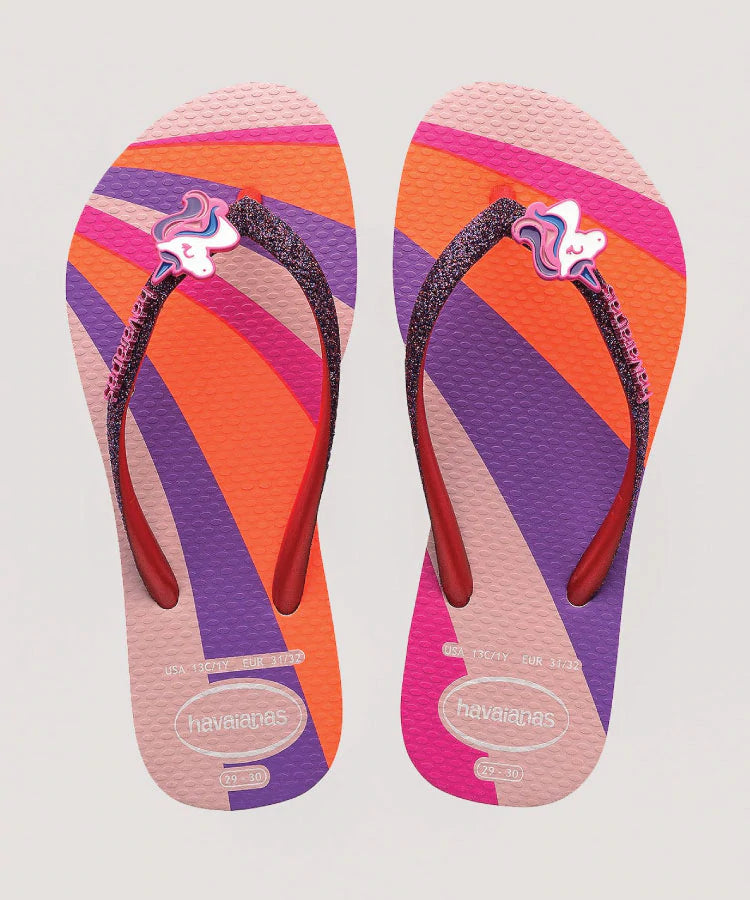 HAVAIANAS KIDS SLIM GLITTER - CANDY PINK