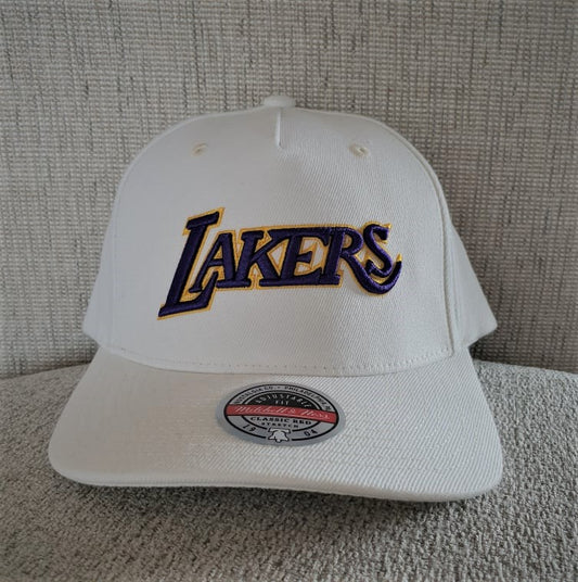 MITCHELL & NESS LAKERS SNAPBACK - WHITE/PURPLE