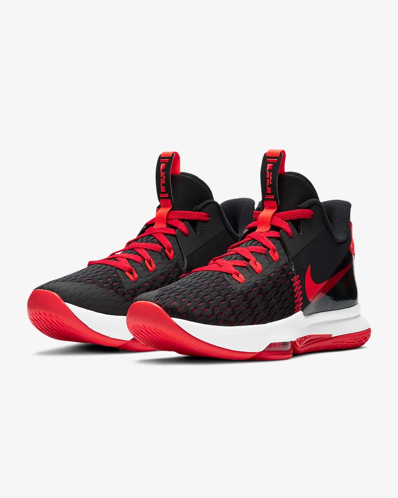 NIKE LEBRON WITNESS V - BLACK/BRIGHT CRIMSON