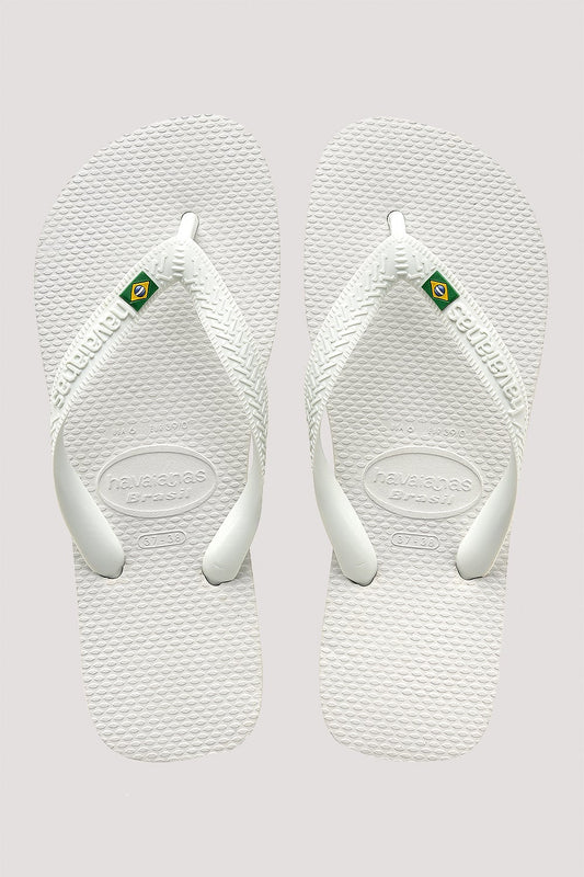 HAVAIANAS BRAZIL LOGO - WHITE