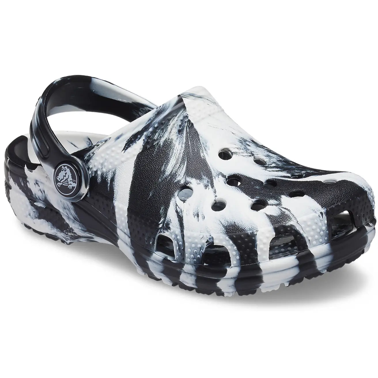 CROCS INFANT CLASSIC MARBLED - BLACK/WHITE