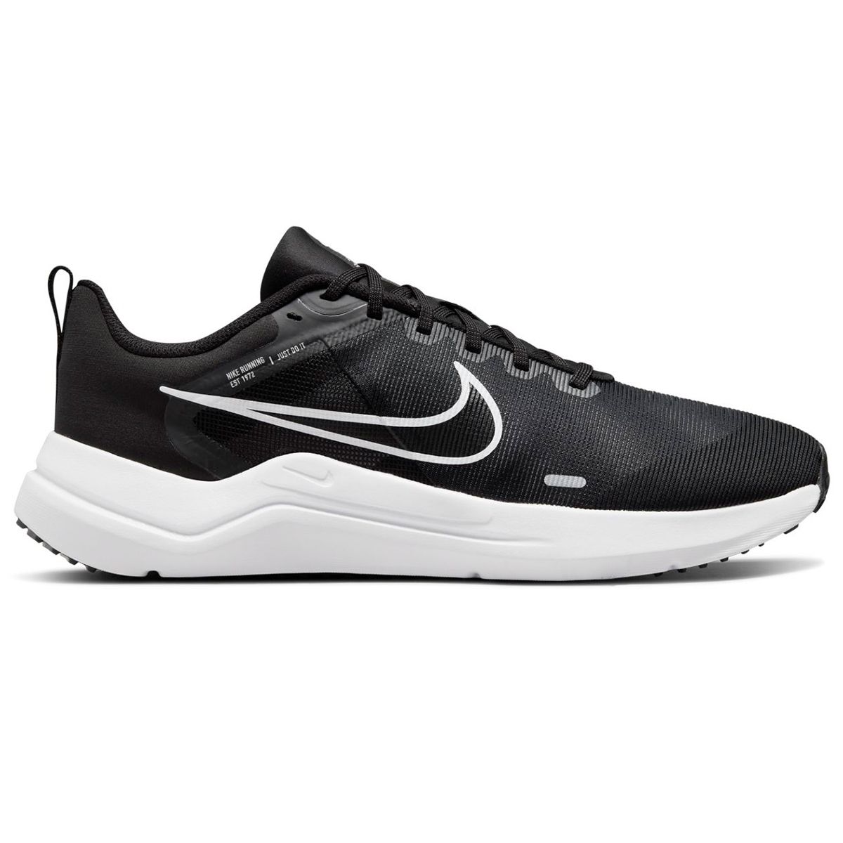 NIKE DOWNSHIFTER 12 - BLACK/WHITE-DARK SMOKE GREY