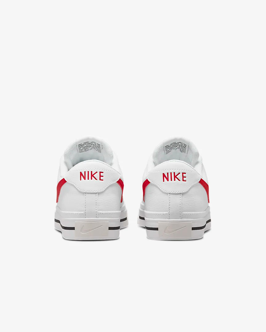 NIKE COURT LEGACY NN - WHITE/UNIVERSITY RED-BLACK