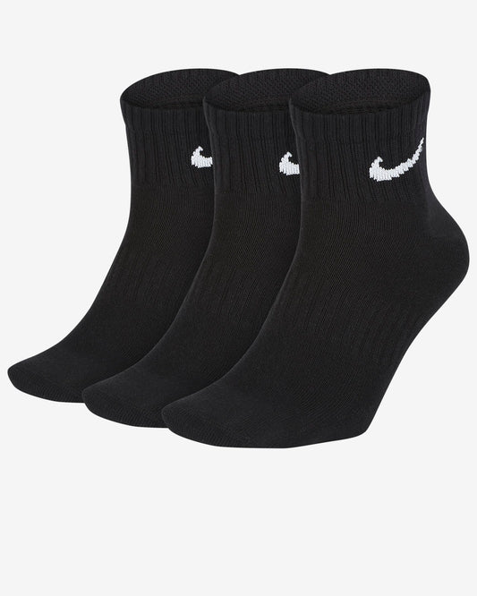 NIKE TRAINING ANKLE SOCKS (3 PAIRS) - BLACK/WHITE