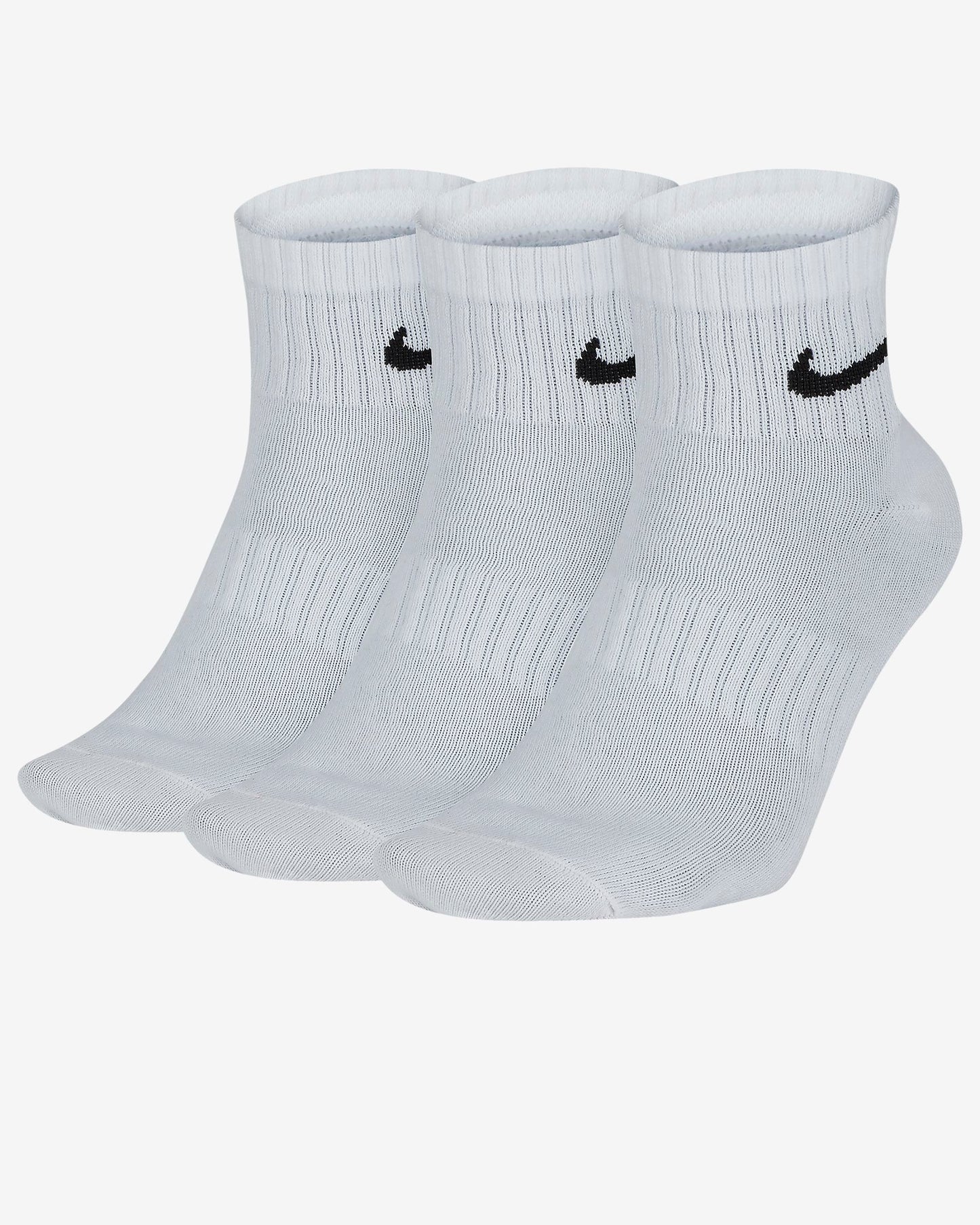 NIKE TRAINING ANKLE SOCKS (3 PAIRS) - WHITE/BLACK