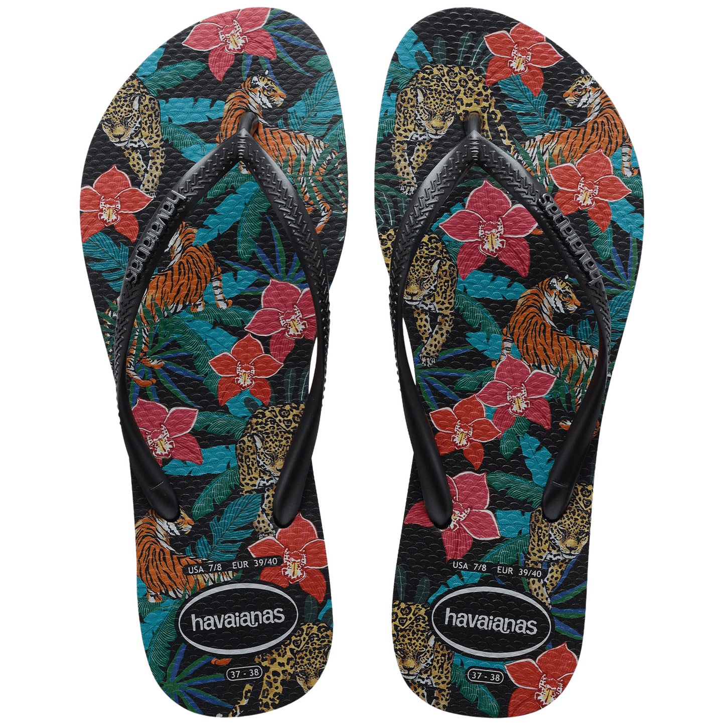 HAVAIANAS SIM TROPICAL - PRETO/CINZA DARK