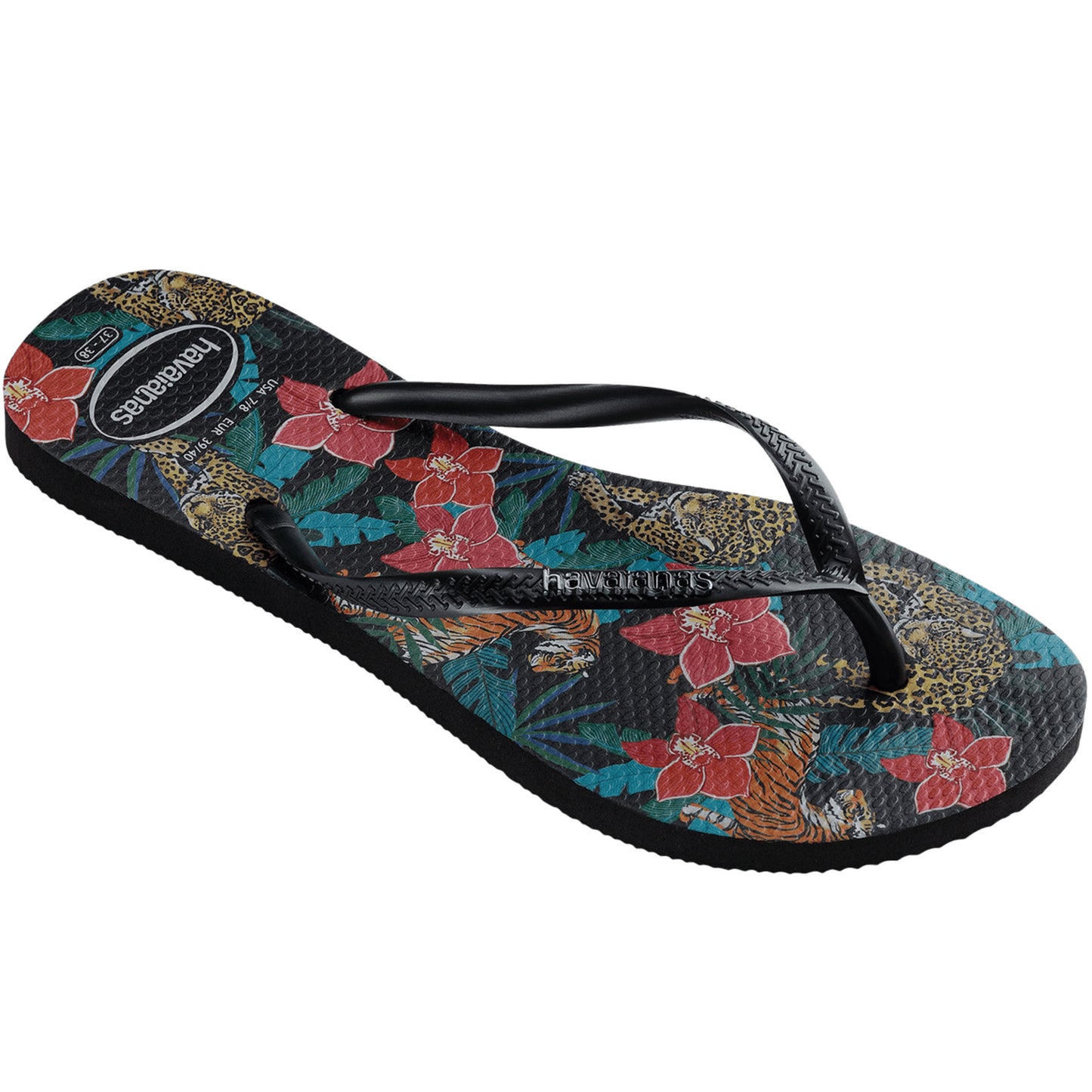 HAVAIANAS SIM TROPICAL - PRETO/CINZA DARK