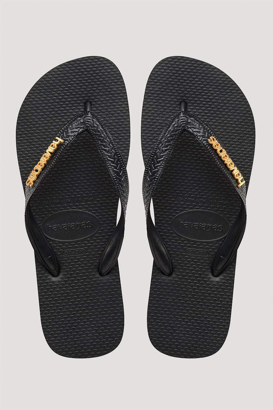 HAVAIANAS LOGO METALLIC - PRETO/PRETO