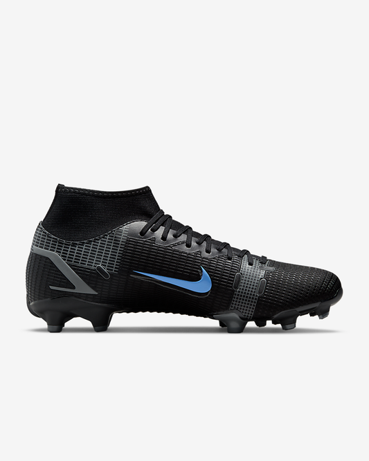 NIKE MERCURIAL SUPERFLY 8 ACADEMY FG/MG - BLACK/BLACK-IRON GREY