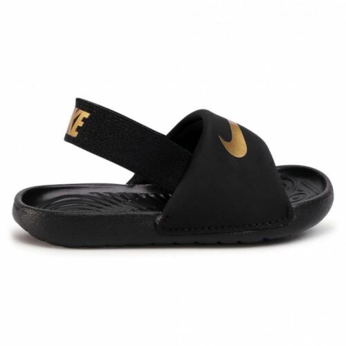 NIKE INFANT KAWA SLIDE - BLACK/METALLIC GOLD