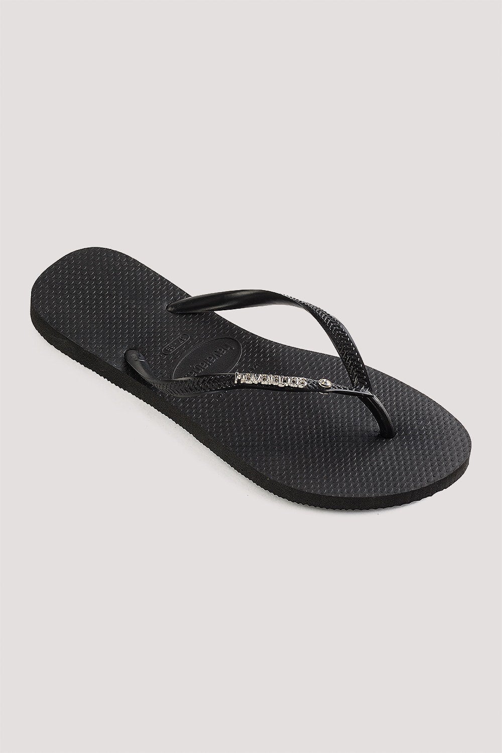 HAVAIANAS SLIM METALLIC CRYSTAL - BLACK