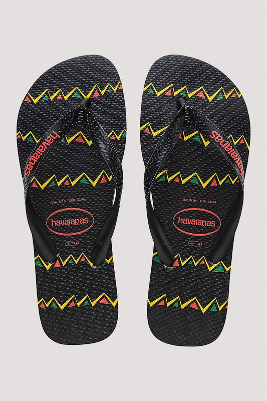 HAVAIANAS TOP STRIPE ZAG JANDAL - PRETO/PRETO