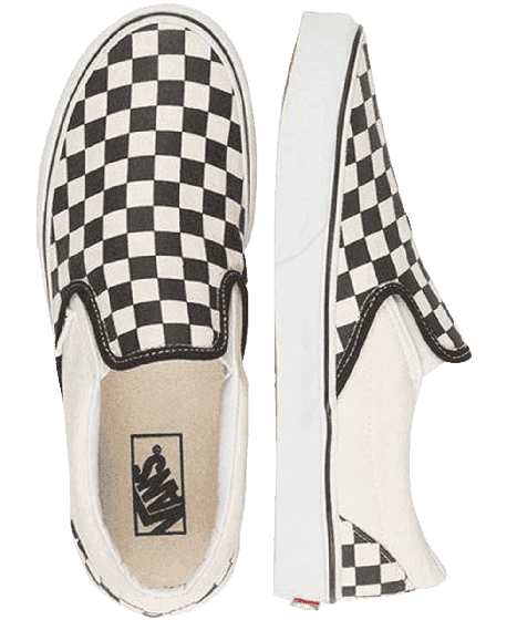 VANS CLASSIC SLIP ON CHECKERBOARD - BLACK/WHITE