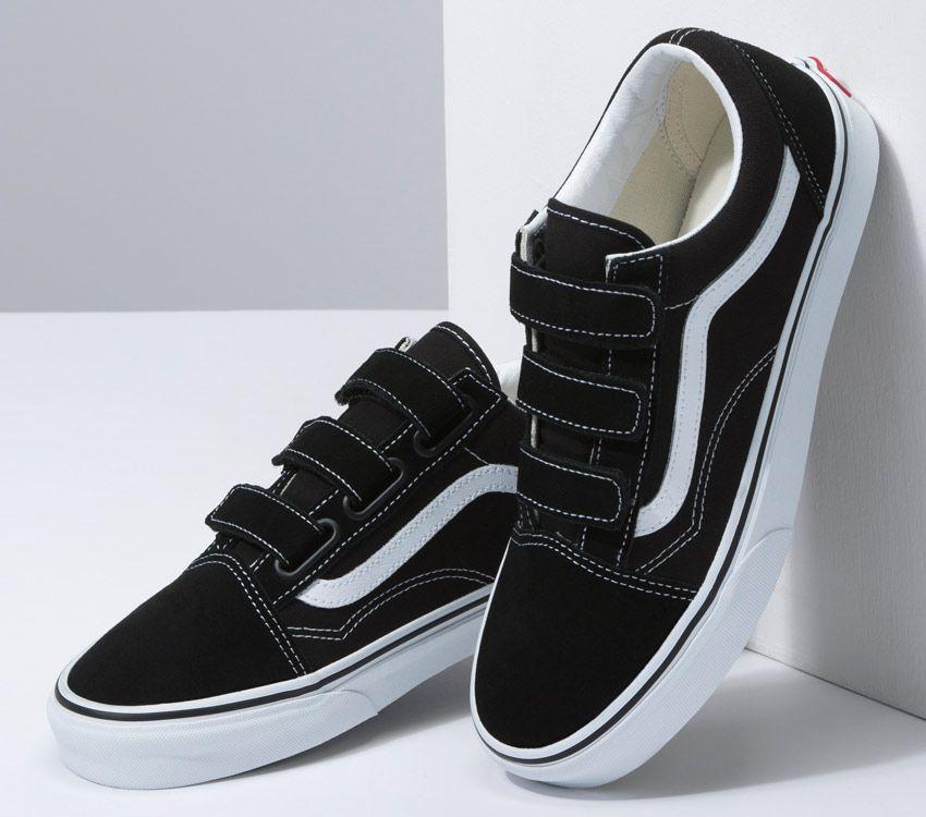 VANS OLD SKOOL V (SUEDE/CANVAS) - BLACK/TRUE WHITE